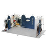 20' Magnetic Modular Fabric Displays U Shape Curved (Single Sided)