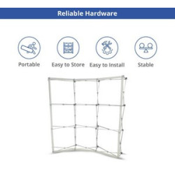 10' x 8' Fabric Pop Up Curved Display Package (With LED light)