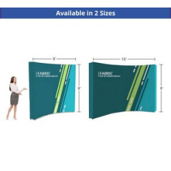 10' x 8' Fabric Pop Up Curved Display Package (With LED light)