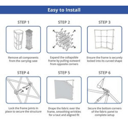 10' x 8' Fabric Pop Up Curved Display Package (With LED light)