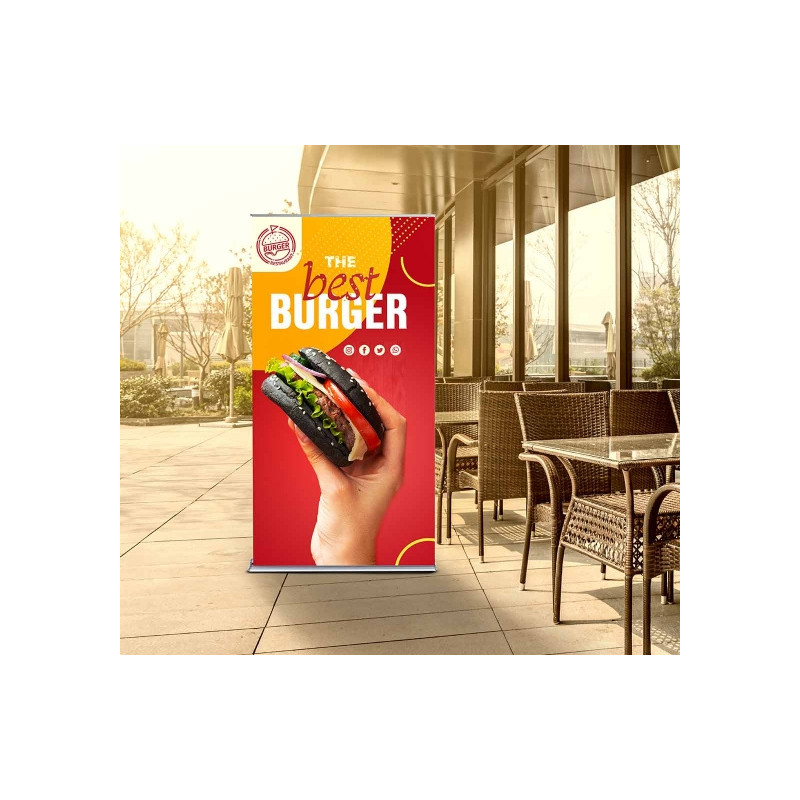 Silverstep 36'' Retractable Banner Stand Package (No Light)