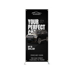 2.5' x 6' Adjustable X Banner Stands Package