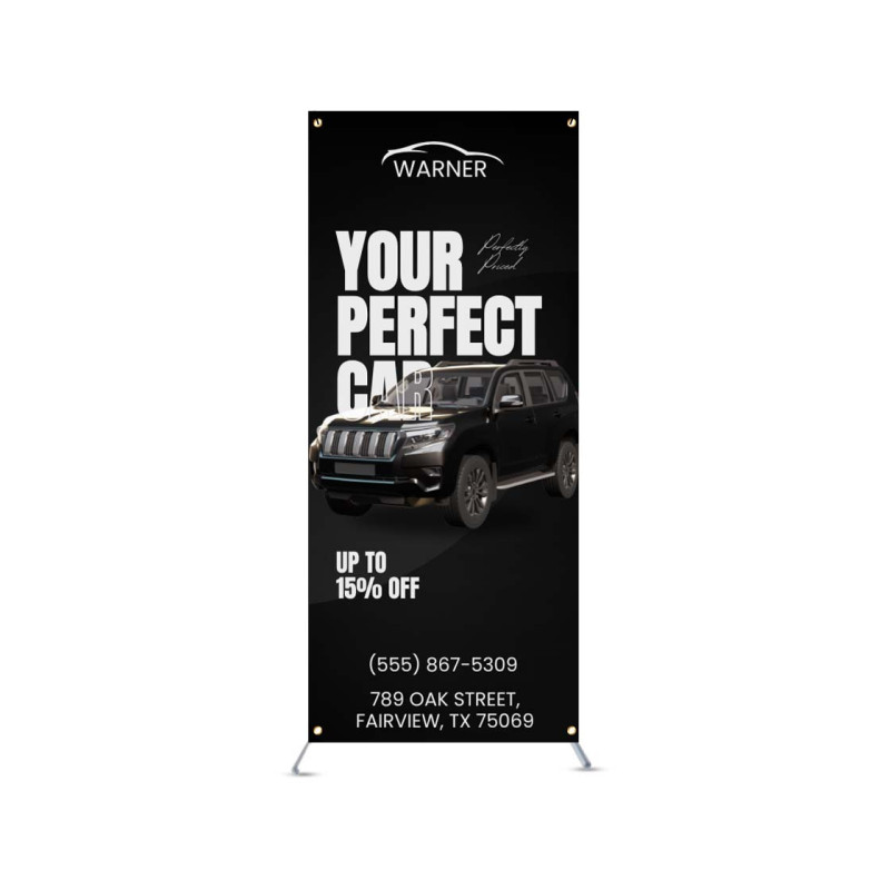 2.5' x 6' Adjustable X Banner Stands Package