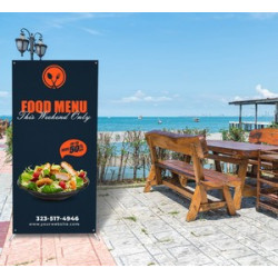 2.5' x 6' Adjustable X Banner Stands Package