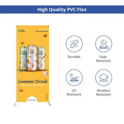2.5' x 6' Adjustable X Banner Stands Package