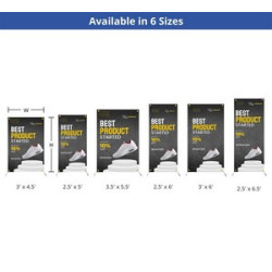 2.5' x 6' Adjustable X Banner Stands Package