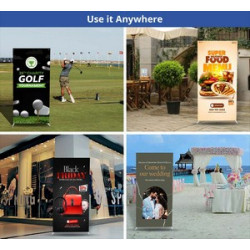 2.5' x 6' Adjustable X Banner Stands Package