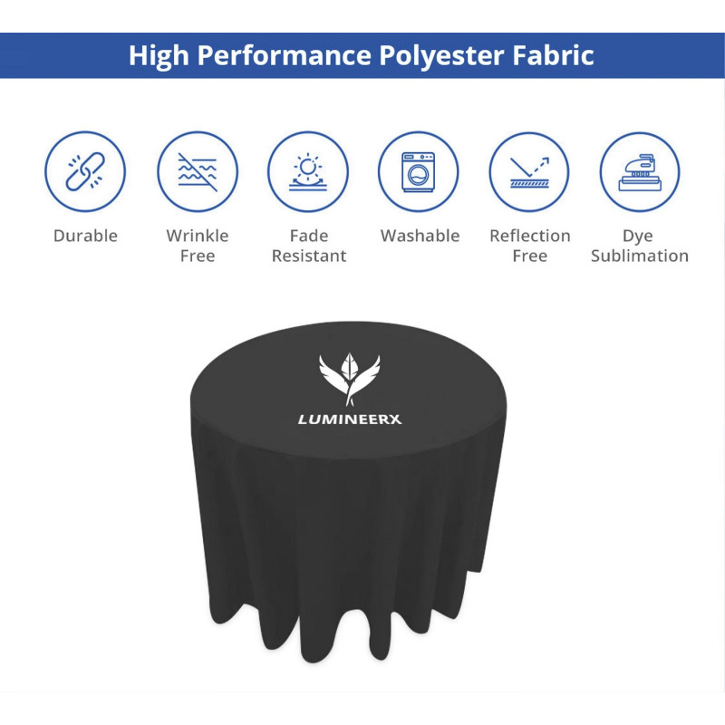 Round Table Throws, Fire Retardant Polyester Fabric (31.5" x 43")