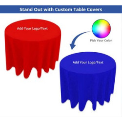 Round Table Throws, Fire Retardant Polyester Fabric (31.5" x 43")