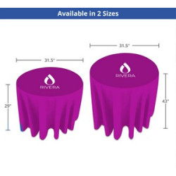Round Table Throws, Fire Retardant Polyester Fabric (31.5" x 43")