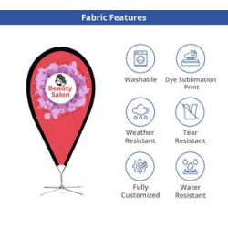 Pinpoint Flags Package with Square Base (43" x 86")