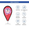 Pinpoint Flags Package with Square Base (43" x 86")
