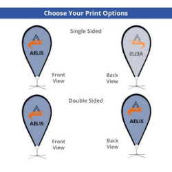 Pinpoint Flags Package with Square Base (43" x 86")