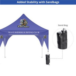 Custom Beach Canopy - Steel Hardware with Recycled FR Fabric