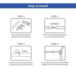 Fabric Display Stand S Shape (Hardware only)