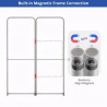 20' Magnetic Modular Fabric Displays 4 Curved L Shaped Sections (Double Sided)