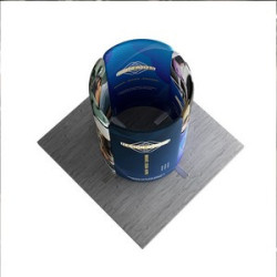 6.5' Magnetic Modular Fabric Display - Tower Island Shape (Double Sided)