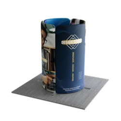 6.5' Magnetic Modular Fabric Display - Tower Island Shape (Double Sided)