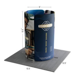 6.5' Magnetic Modular Fabric Display - Tower Island Shape (Double Sided)