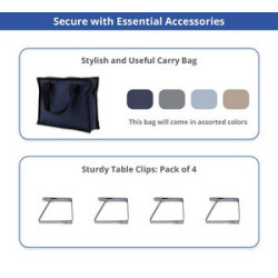 Pleated Table Cover, Standard Polyester Fabric (8' x 2.5')