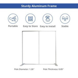 Pillow Case Backdrop Straight - Hardware only