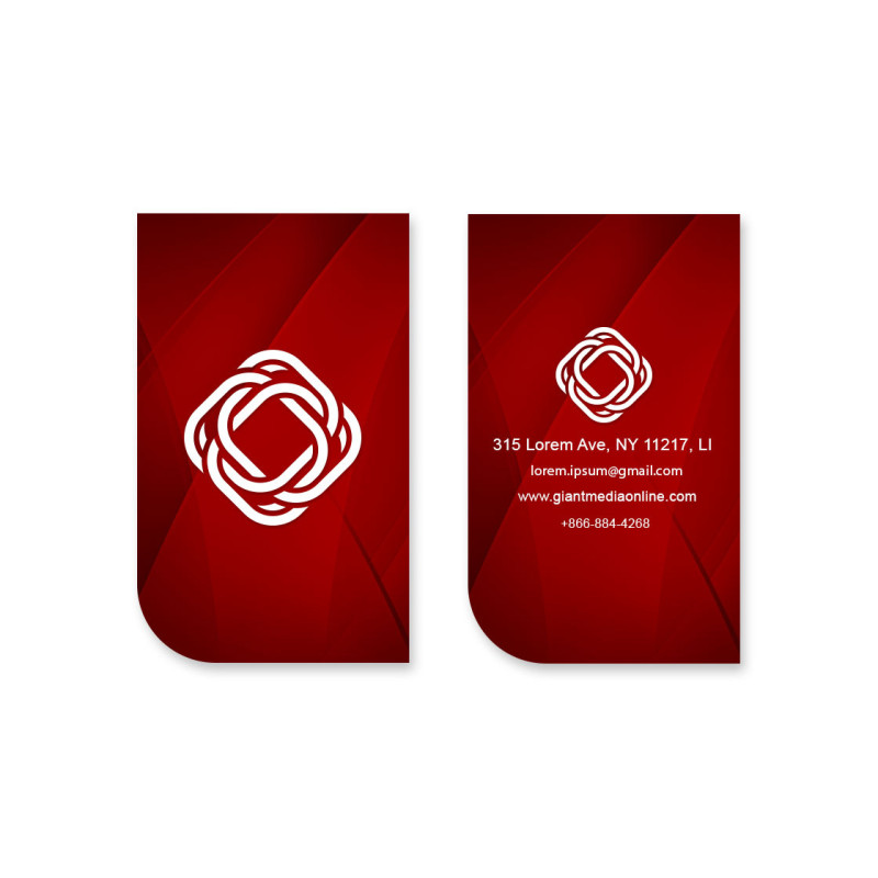 Die-Cut Business Cards - Vertical, Printed Front Only (2" x 3.5")