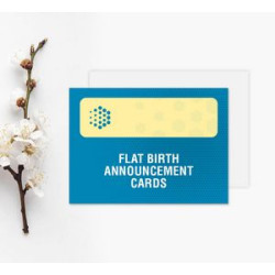 Flat Birth Announcement Cards (4" x 6")