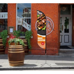 Feather Flag - Mesh 1.5' x 5.5' (Graphic only)