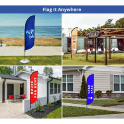 Feather Flag - Mesh 1.5' x 5.5' (Graphic only)