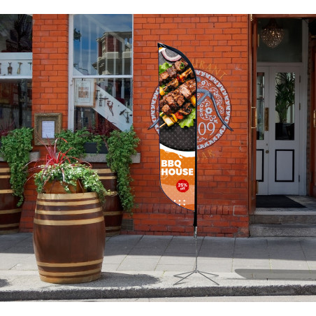 Feather Flag - Mesh 2.5' x 15.5' (Graphic only)