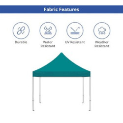Steel Custom Canopy Tent with Topper (10 Ft) - durable and customizable