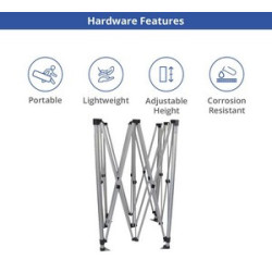 Steel Custom Canopy Tent with Topper (10 Ft) - durable and customizable
