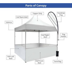 Steel Custom Canopy Tent with Topper (10 Ft) - durable and customizable
