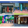 2.50' x 15.42' Blade Flags for Advertising with Cross Base with Water Bag