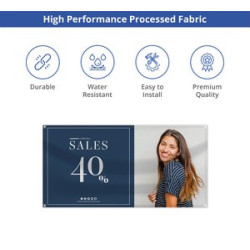 Processed Fabric Banners with Left and Right Pole Pocket - 1' x 1' (SQFT)
