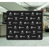10' x 8' Step and Repeat Wall Box Fabric Display Double Sided Package