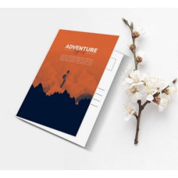 Folded Postcards 10pt. cardstock Matte - 7" x 10" (Folds to 7" x 5")