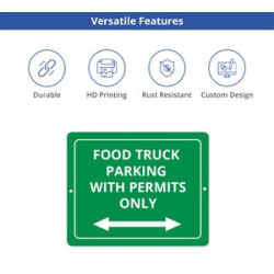Truck Parking Only Signs (1' x 1ft) SQFT