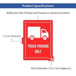 Truck Parking Only Signs (1' x 1ft) SQFT