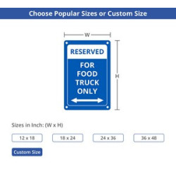 Truck Parking Only Signs (1' x 1ft) SQFT