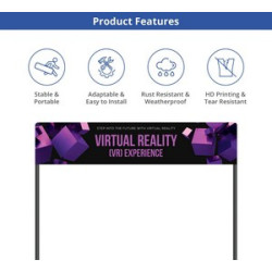 Table Top Banner Display Package, Single Sided (4.2' x 0.82ft)