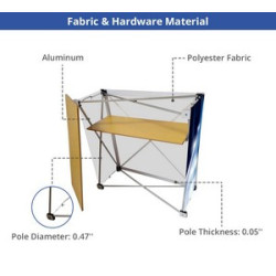 Fabric Pop Up Counter Display (Hardware only)