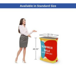 91.73" x 40.55" Fabric Pop Up Booth Square Package (Hardware only)
