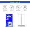 Silverstep Tabletop 24'' Retractable Banner Stand - 100% Sustainable Recycled (Graphic only)