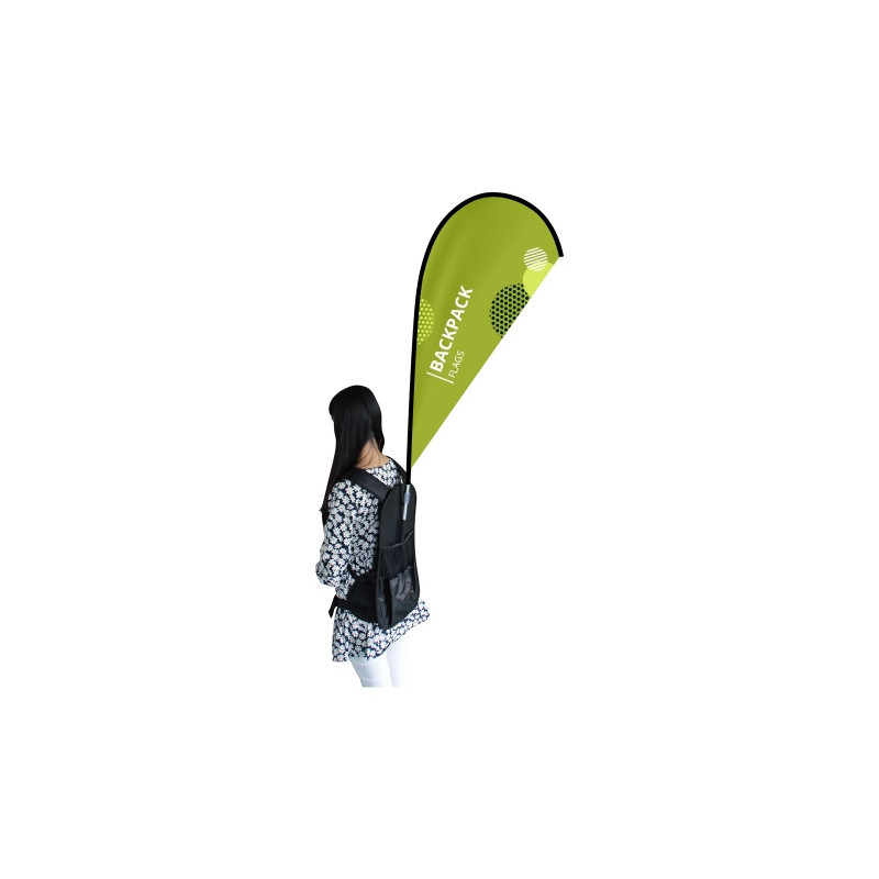Backpack Flags - Teardrop - Single Sided (19.41" x 38.32")