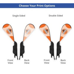 Backpack Flags - Teardrop - Single Sided (19.41" x 38.32")