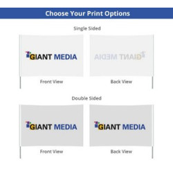 Rectangle Flags - Single Sided (1' x 1ft)