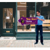 Directional Arrow Signs, Single Sided (3' x 1ft)