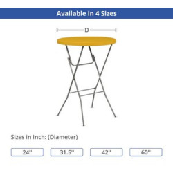 Round Spandex Table Top Cover (42" Diameter)