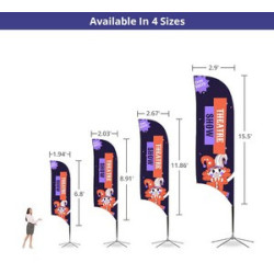 Concave Flags - Single Sided package (1.94' x 6.8ft)